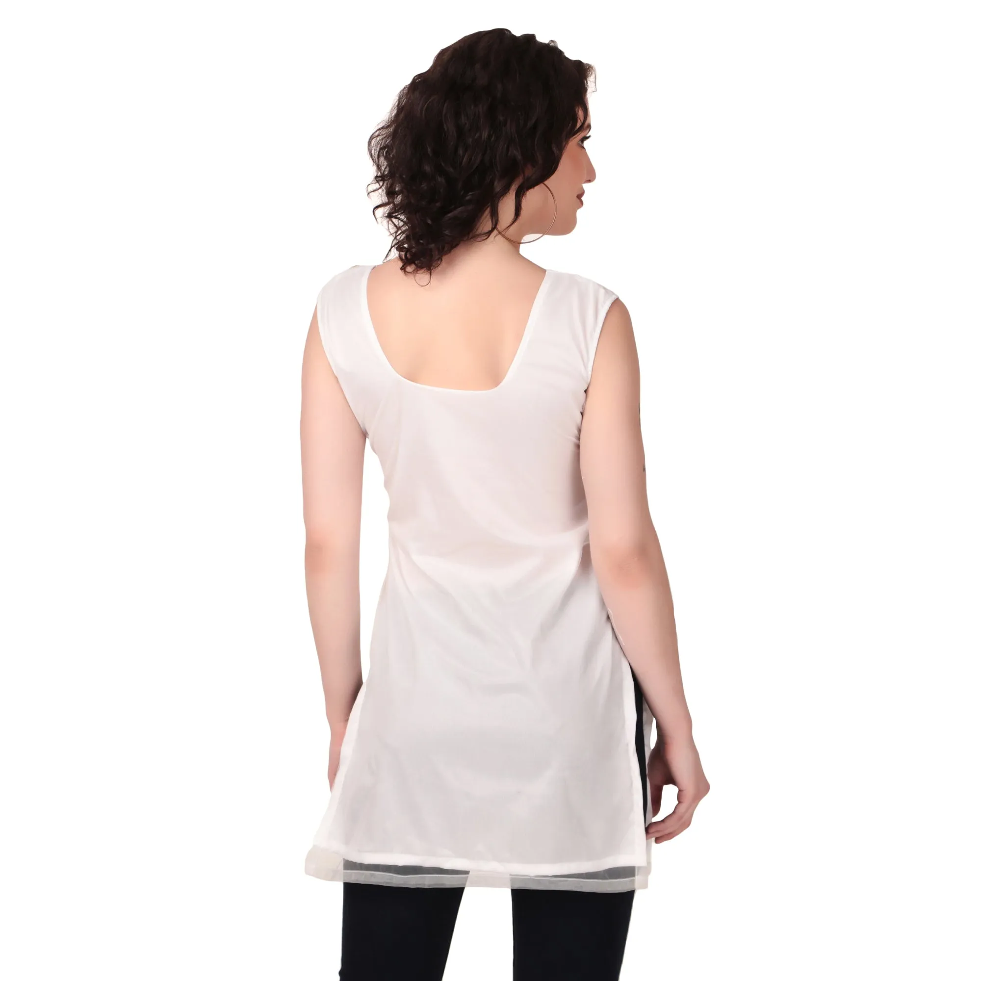 Magnetism white Short Kurti for Women