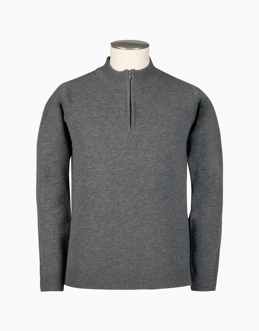 Mataura Grey 1/4 Zip Jersey