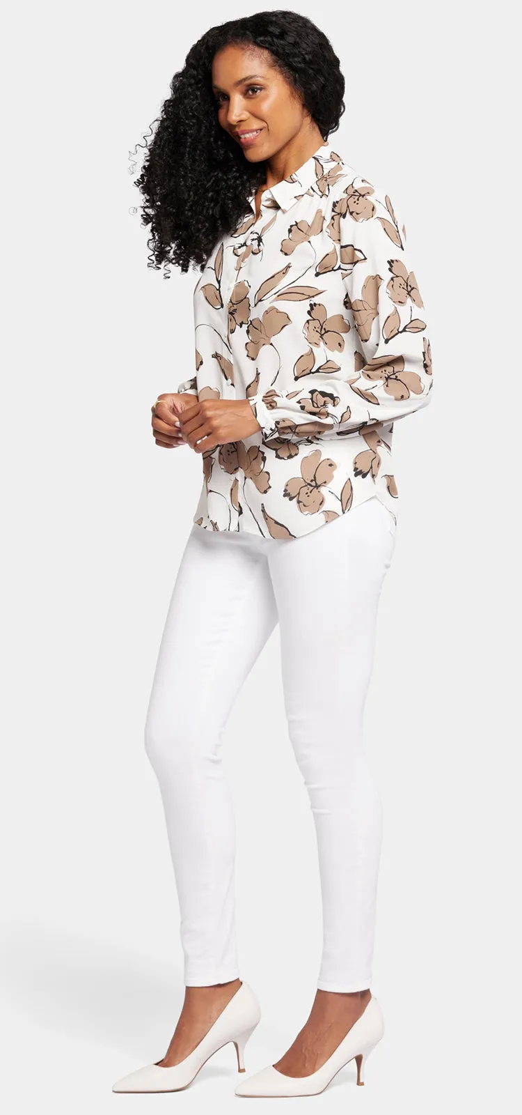 Modern Blouse in Bloemenprint | Lotus Land