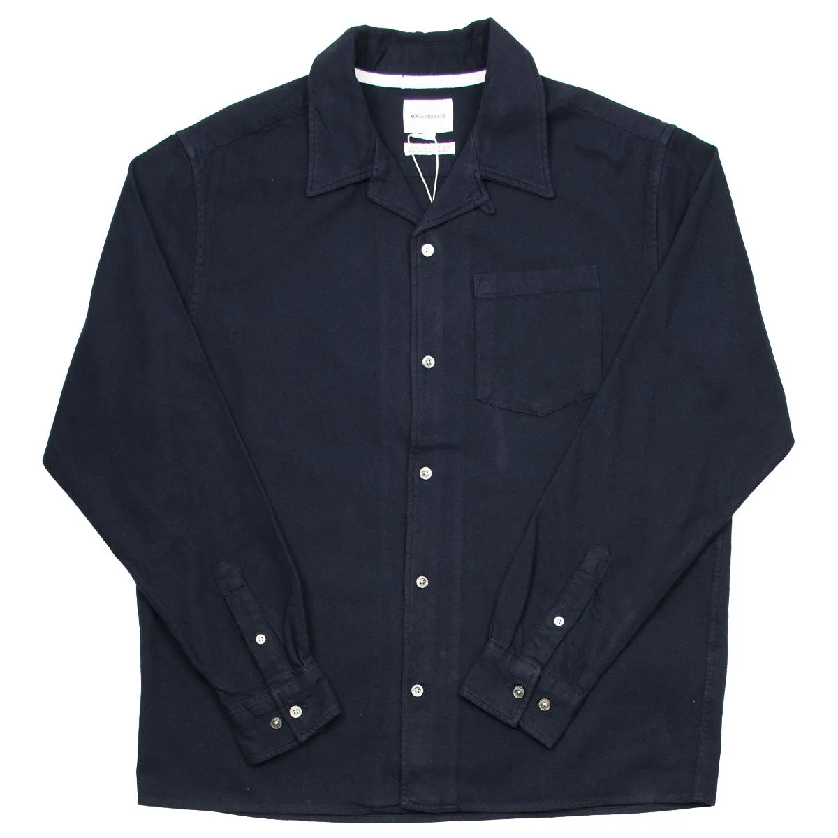 Norse Projects - Carsten Organic Flannel Shirt LS - Dark Navy