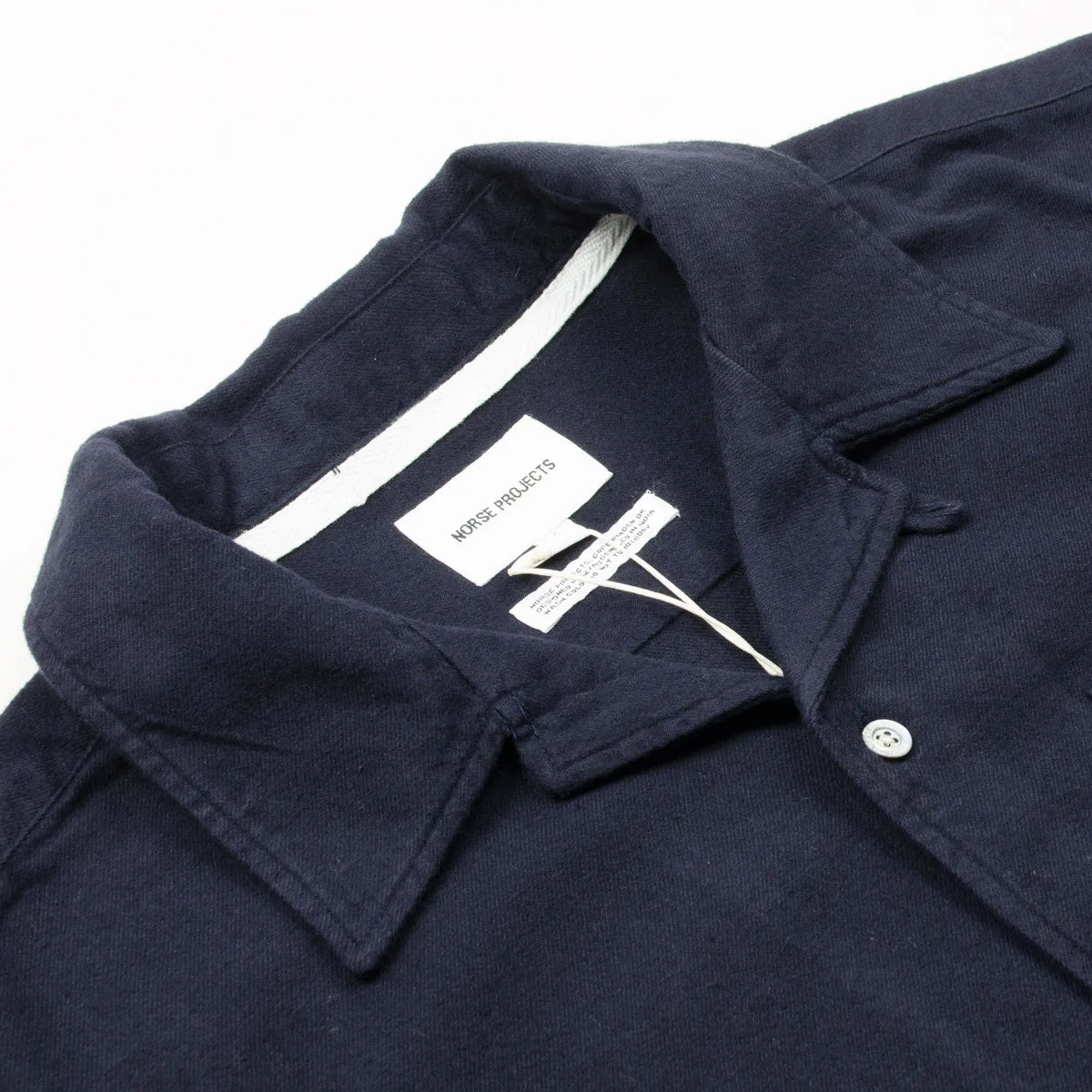 Norse Projects - Carsten Organic Flannel Shirt LS - Dark Navy