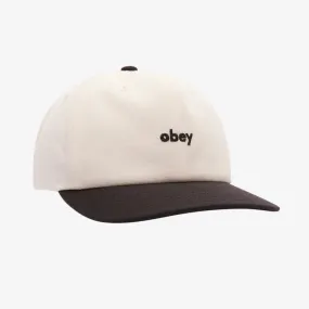 OBEY II Tone Lowercase 6 Panel - White/Black