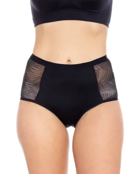 Palm Sheer Side Panel Leakproof High Waist Brief - Moderate Hold