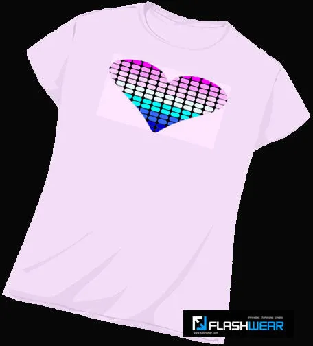 Pink Heart Light-up T Shirt