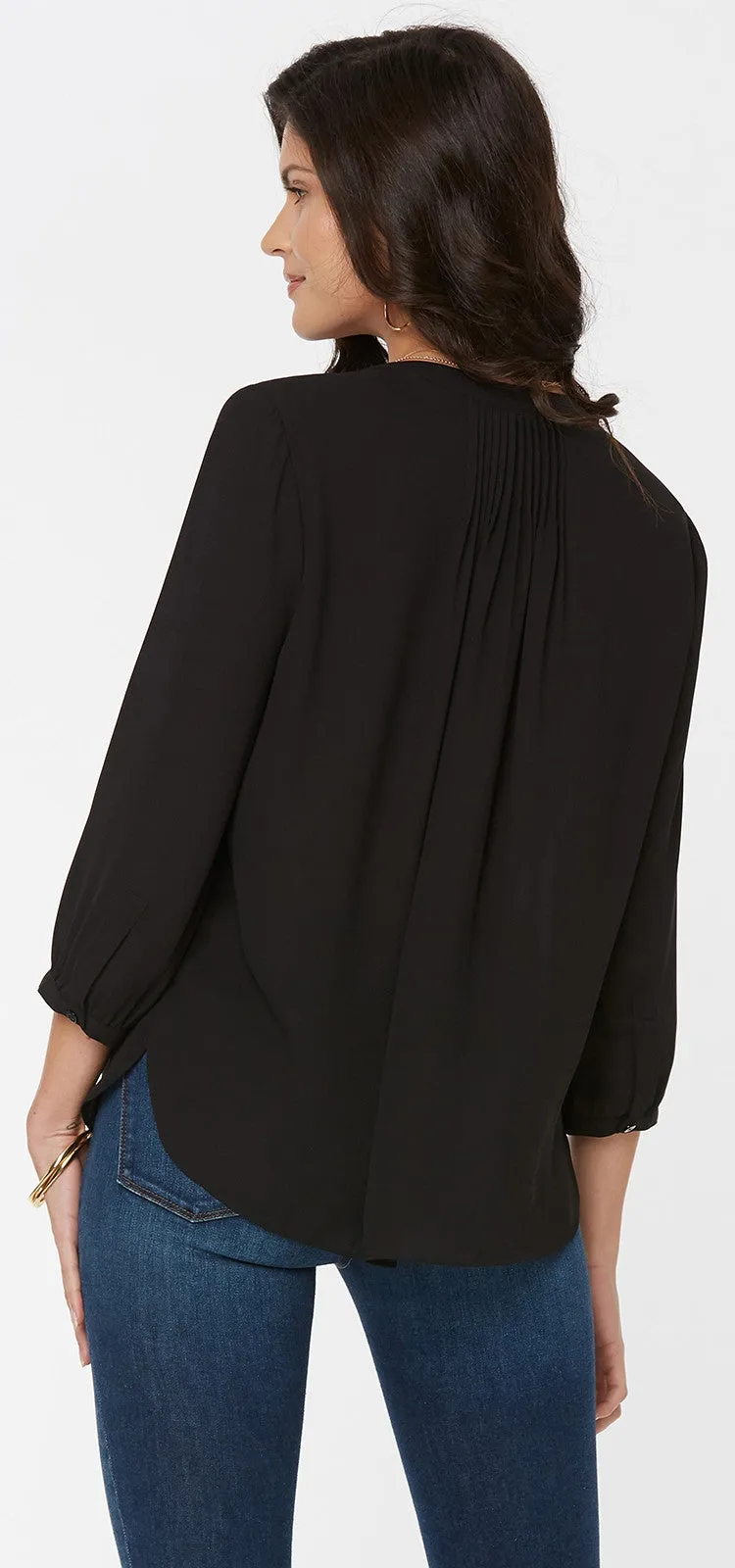 Pintuck Blouse Zwart | Black