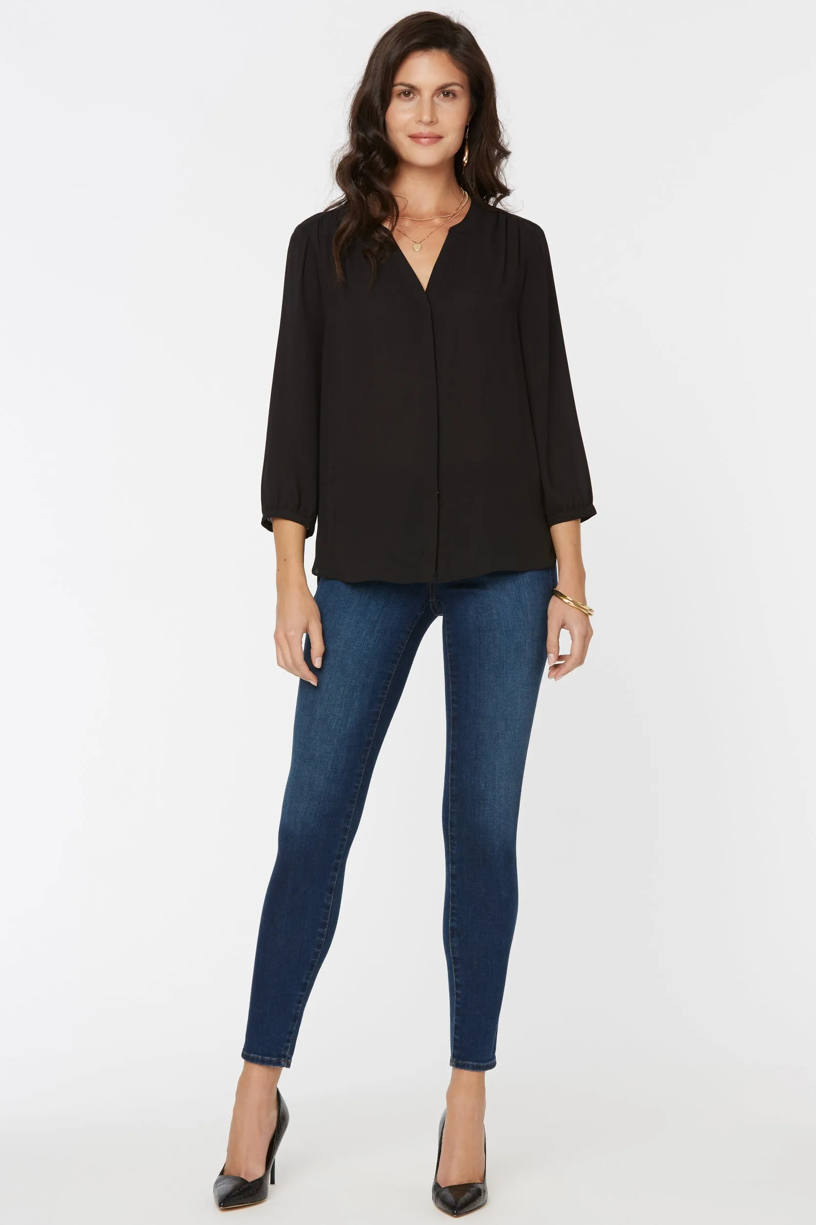 Pintuck Blouse Zwart | Black