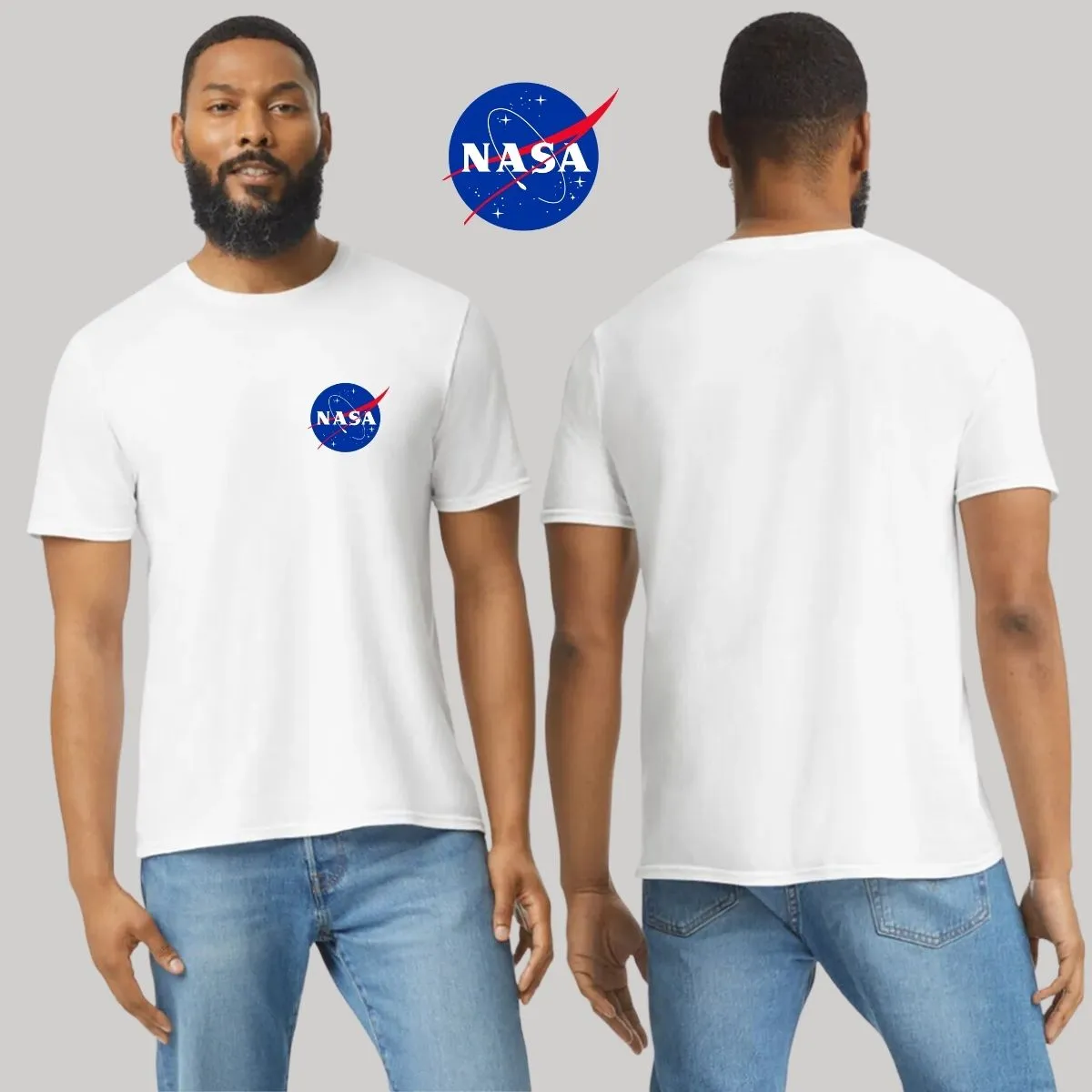 Playera Deportiva Hombre Nasa Logo Espacial Escudo