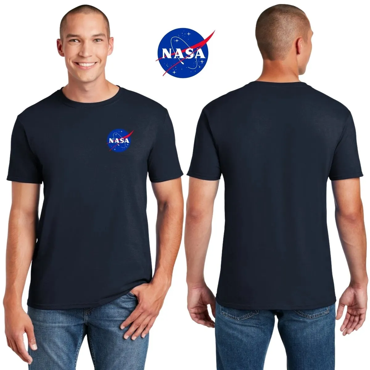 Playera Deportiva Hombre Nasa Logo Espacial Escudo