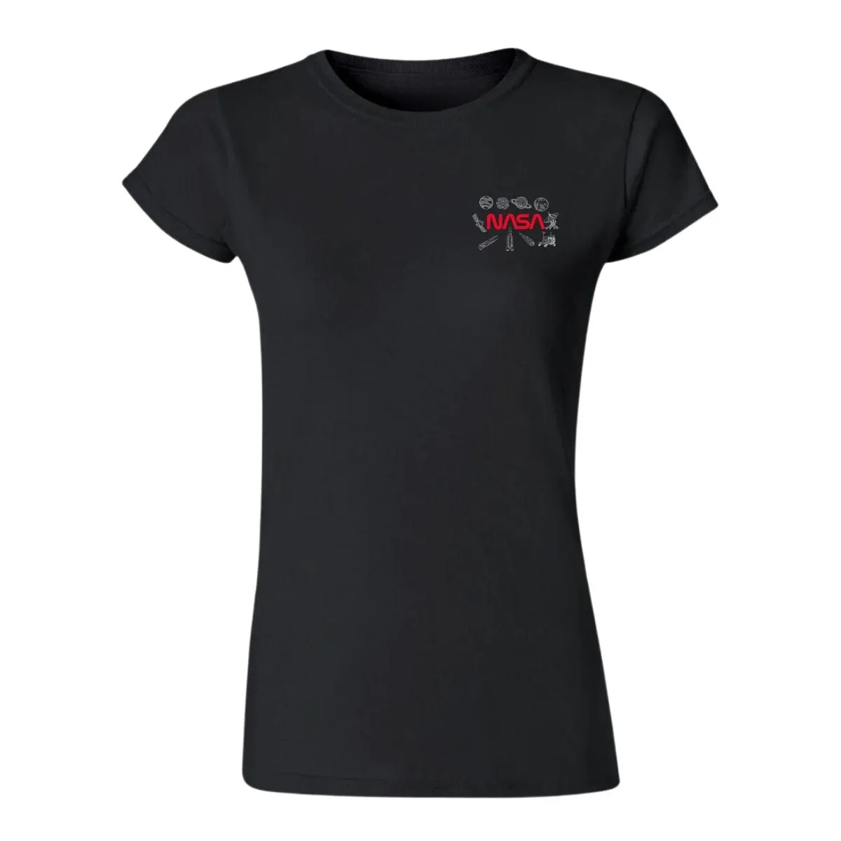 Playera Deportiva Mujer Nasa Cohete Espacial Escudo