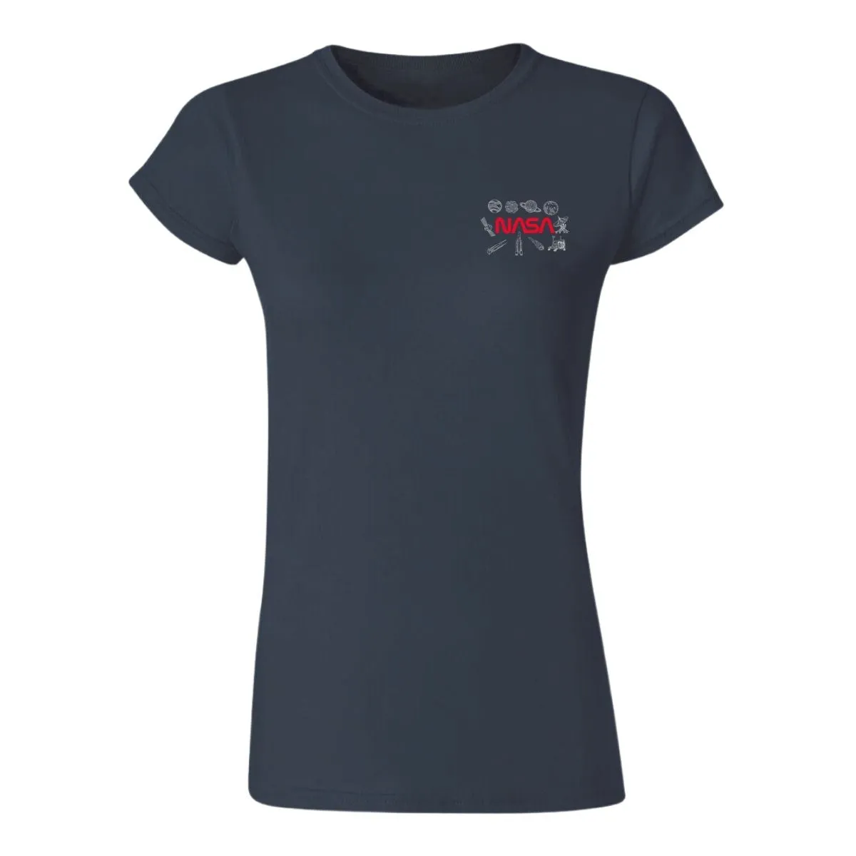 Playera Deportiva Mujer Nasa Cohete Espacial Escudo