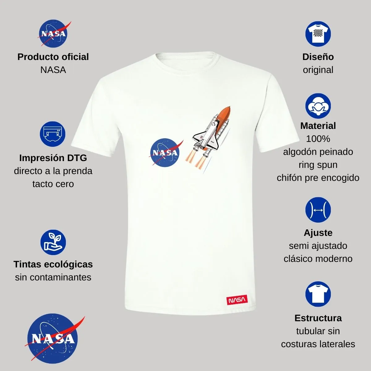 Playera Hombre Nasa Transbordador