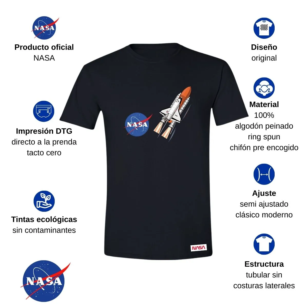 Playera Hombre Nasa Transbordador