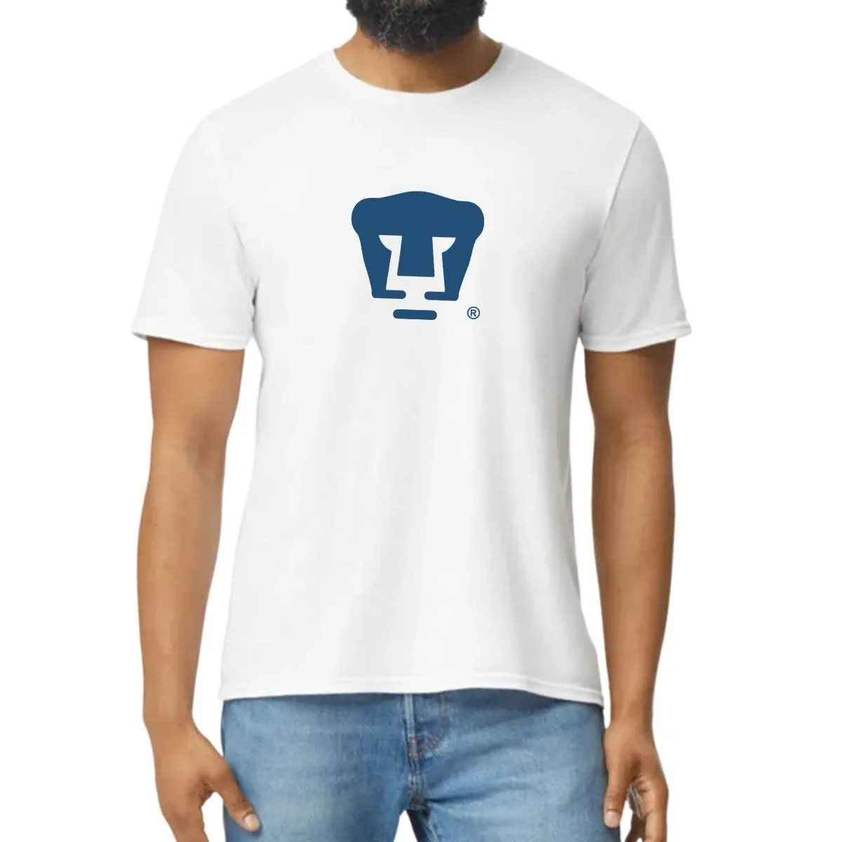 Playera Hombre Pumas UNAM Azul Logo Vinil