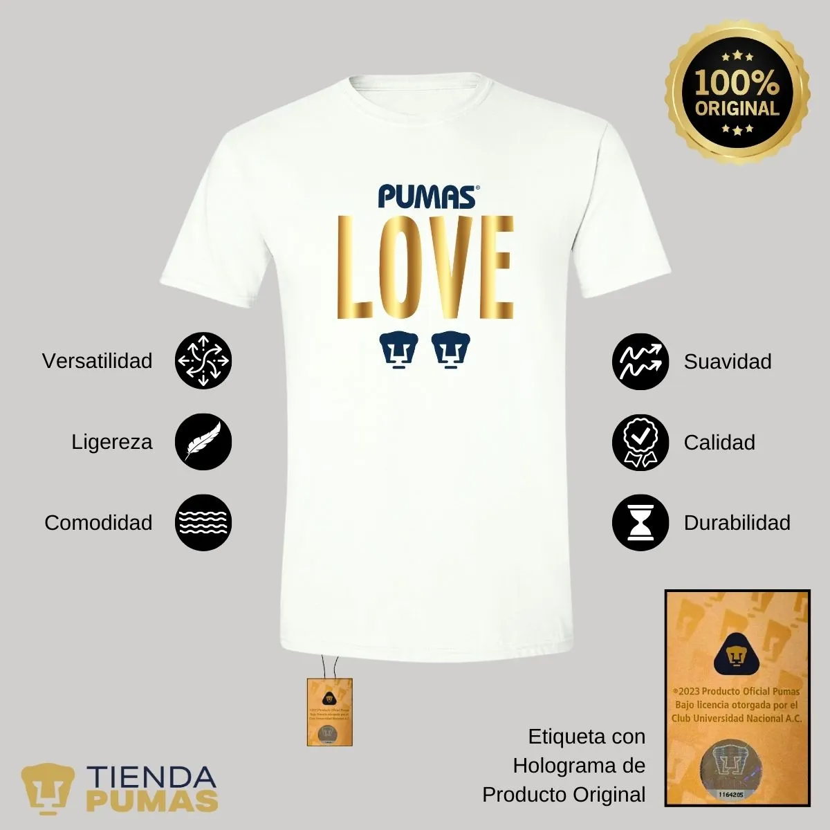 Playera Hombre Pumas UNAM Love