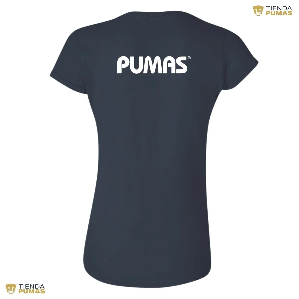 Playera Mujer Pumas UNAM Logo Monocromatico Vinil