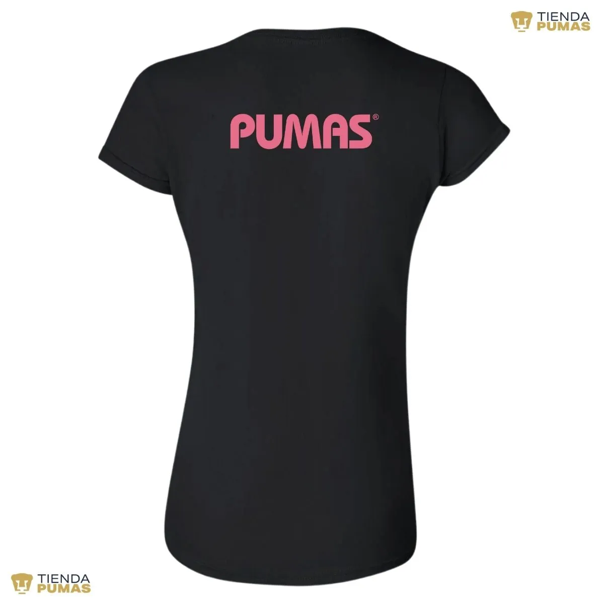 Playera Mujer Pumas UNAM Logo Rosa Vinil