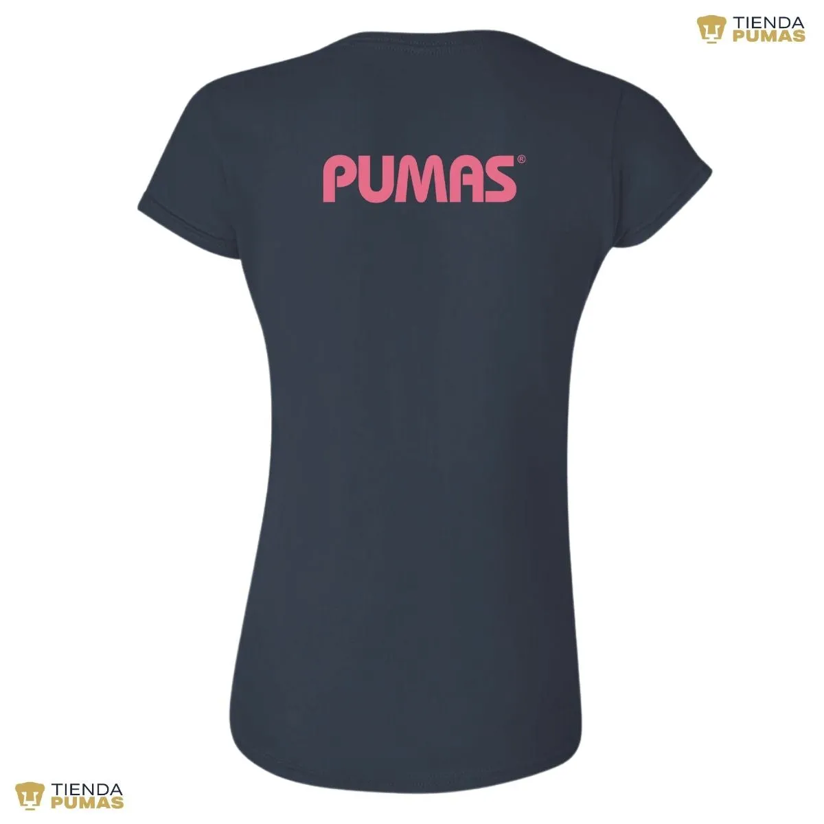 Playera Mujer Pumas UNAM Logo Rosa Vinil