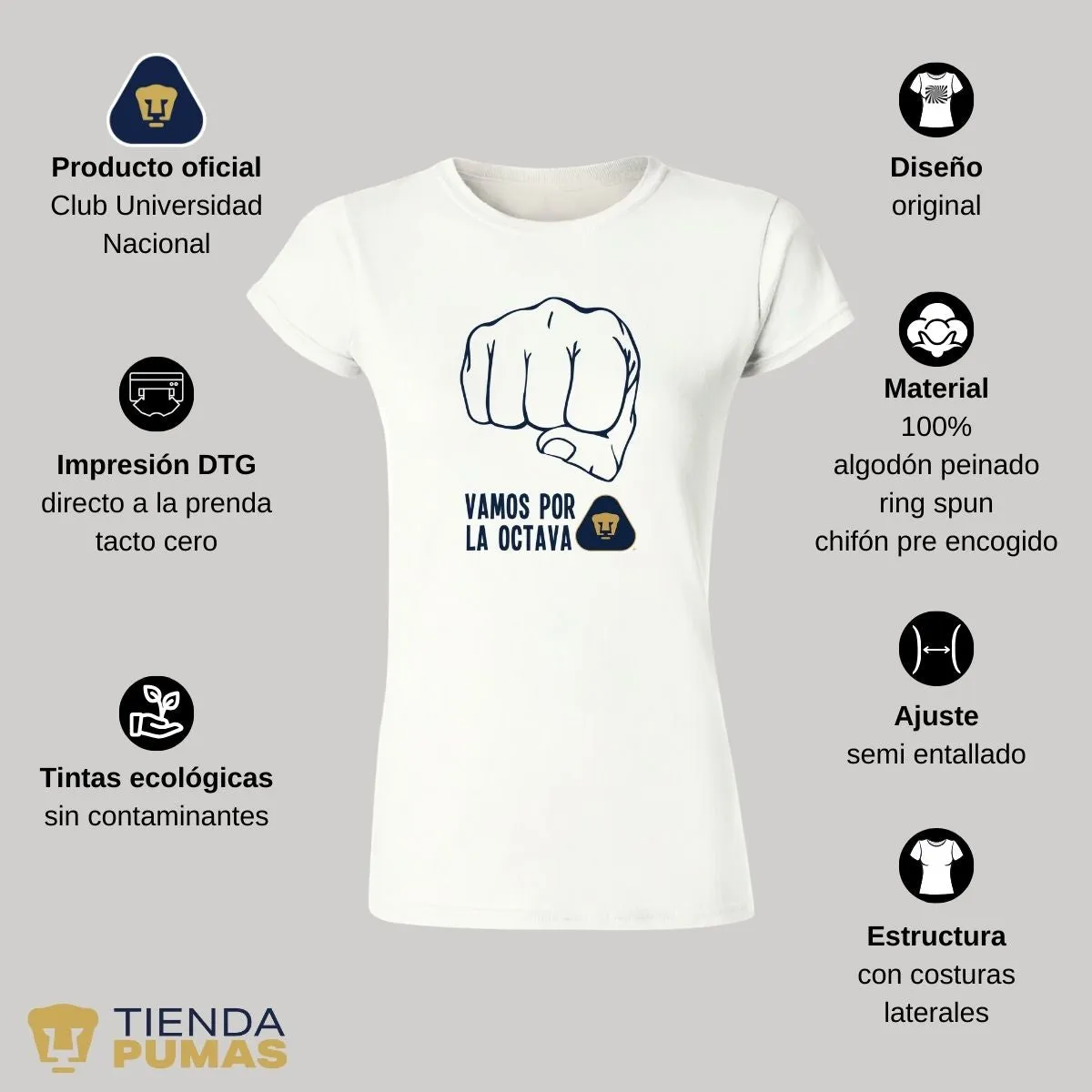 Playera Mujer Pumas UNAM puo