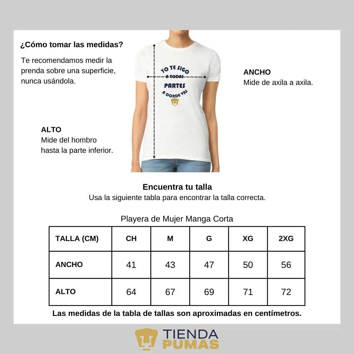 Playera Mujer Pumas UNAM te sigo