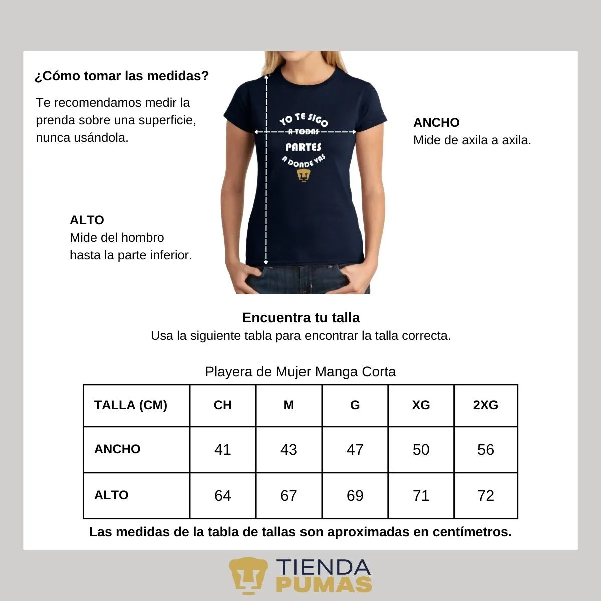 Playera Mujer Pumas UNAM te sigo