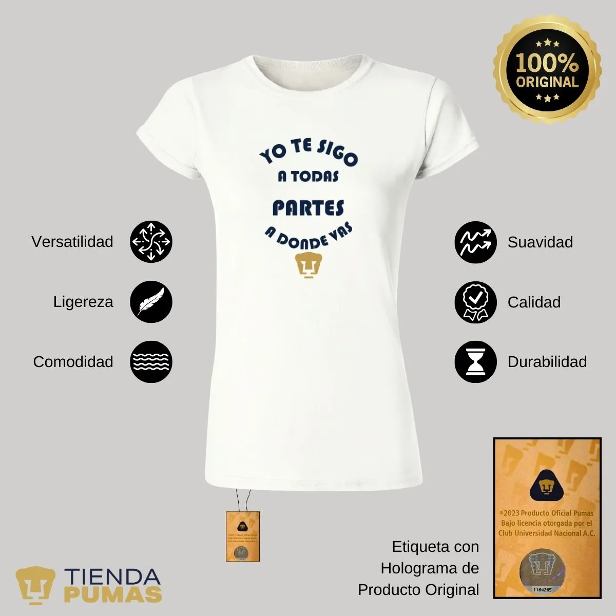 Playera Mujer Pumas UNAM te sigo