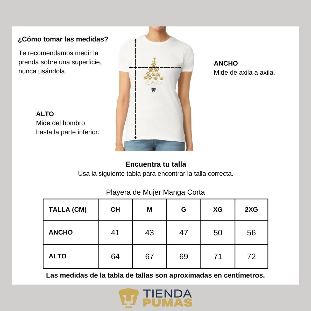 Playera Navidea Mujer Pumas UNAM rbol