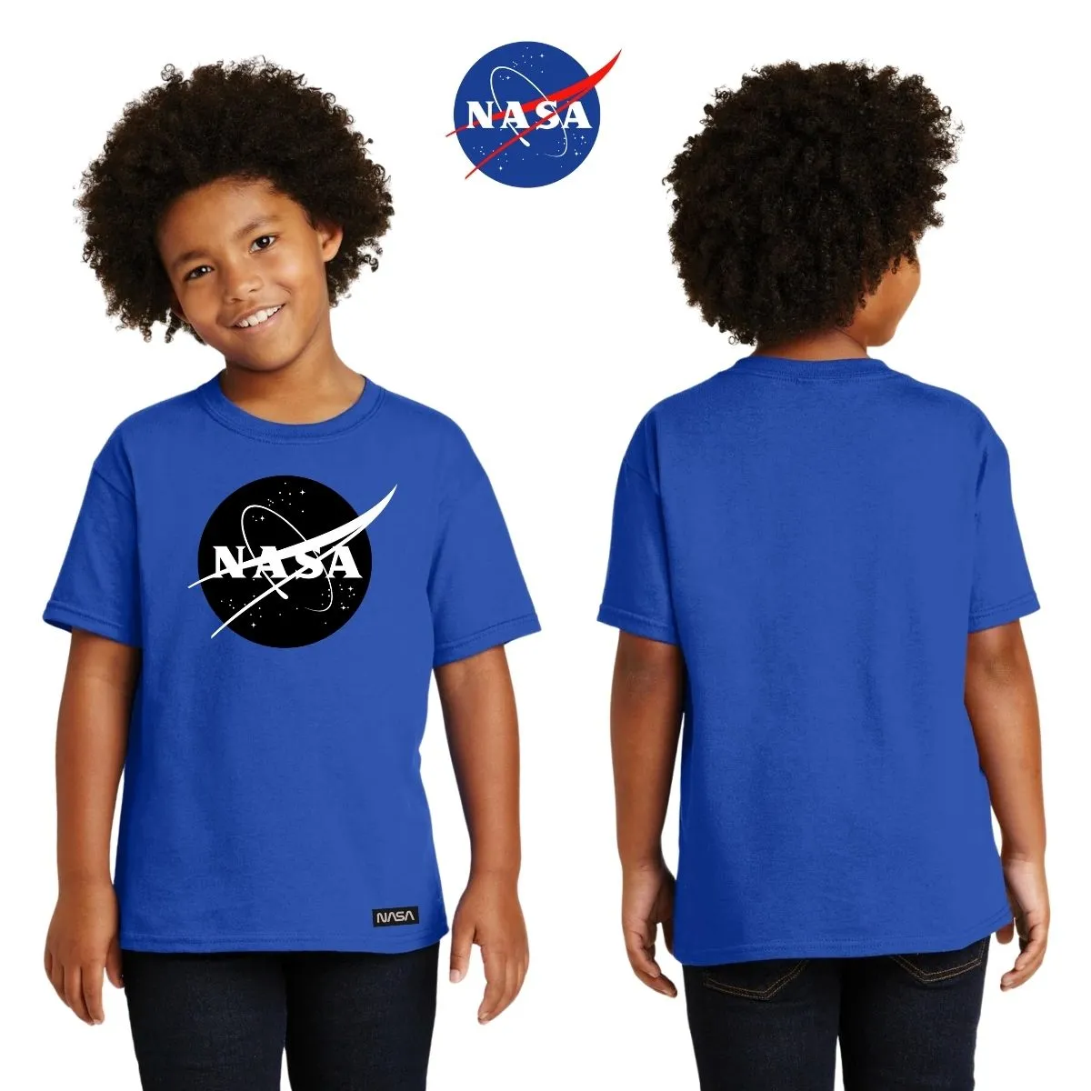 Playera Nios Nasa Monocromático