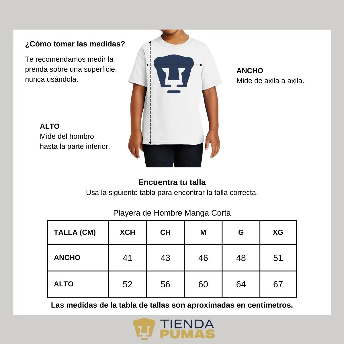 Playera Nios Pumas UNAM Logo Azul