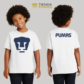 Playera Nios Pumas UNAM Logo Azul