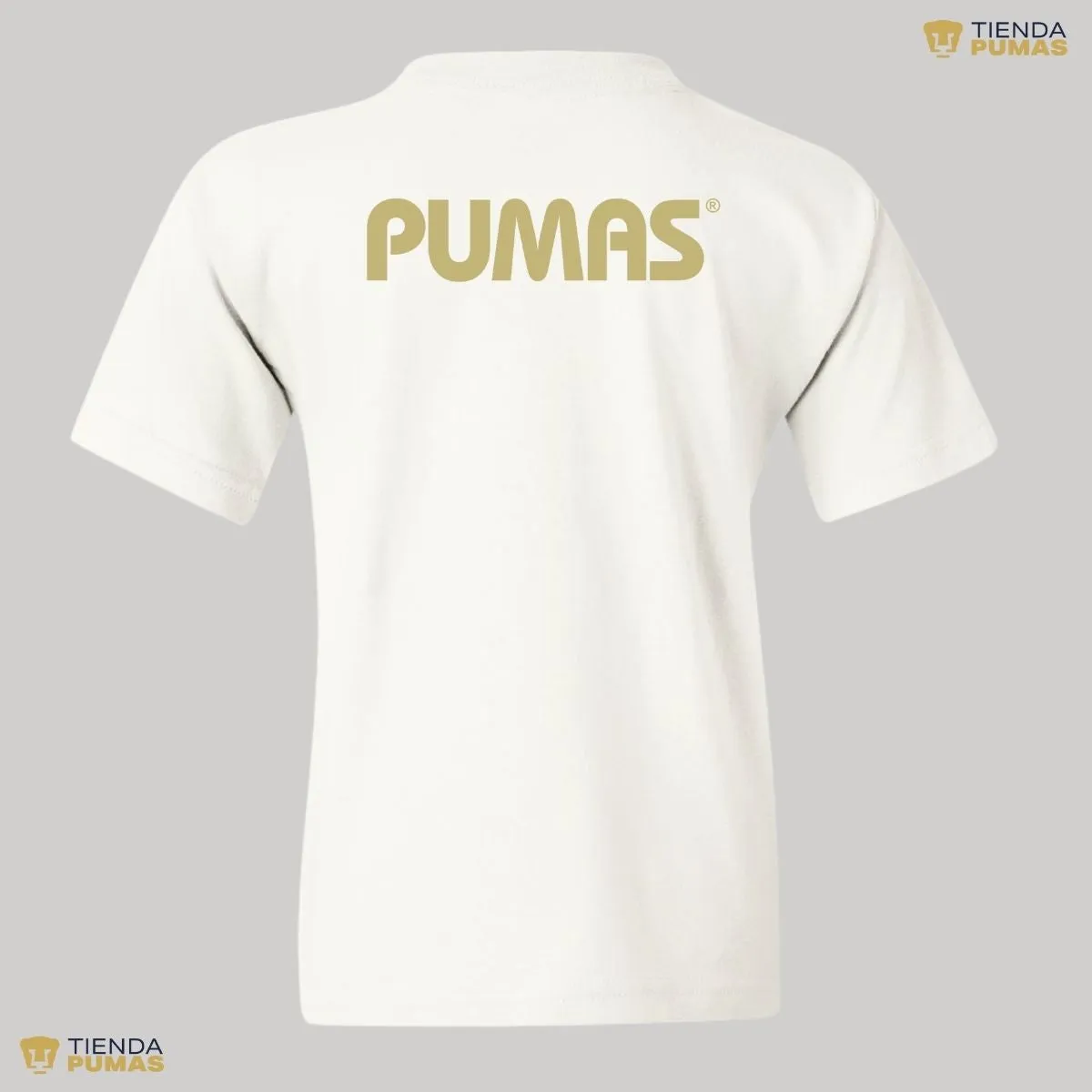 Playera Nios Pumas UNAM Logo Dorado