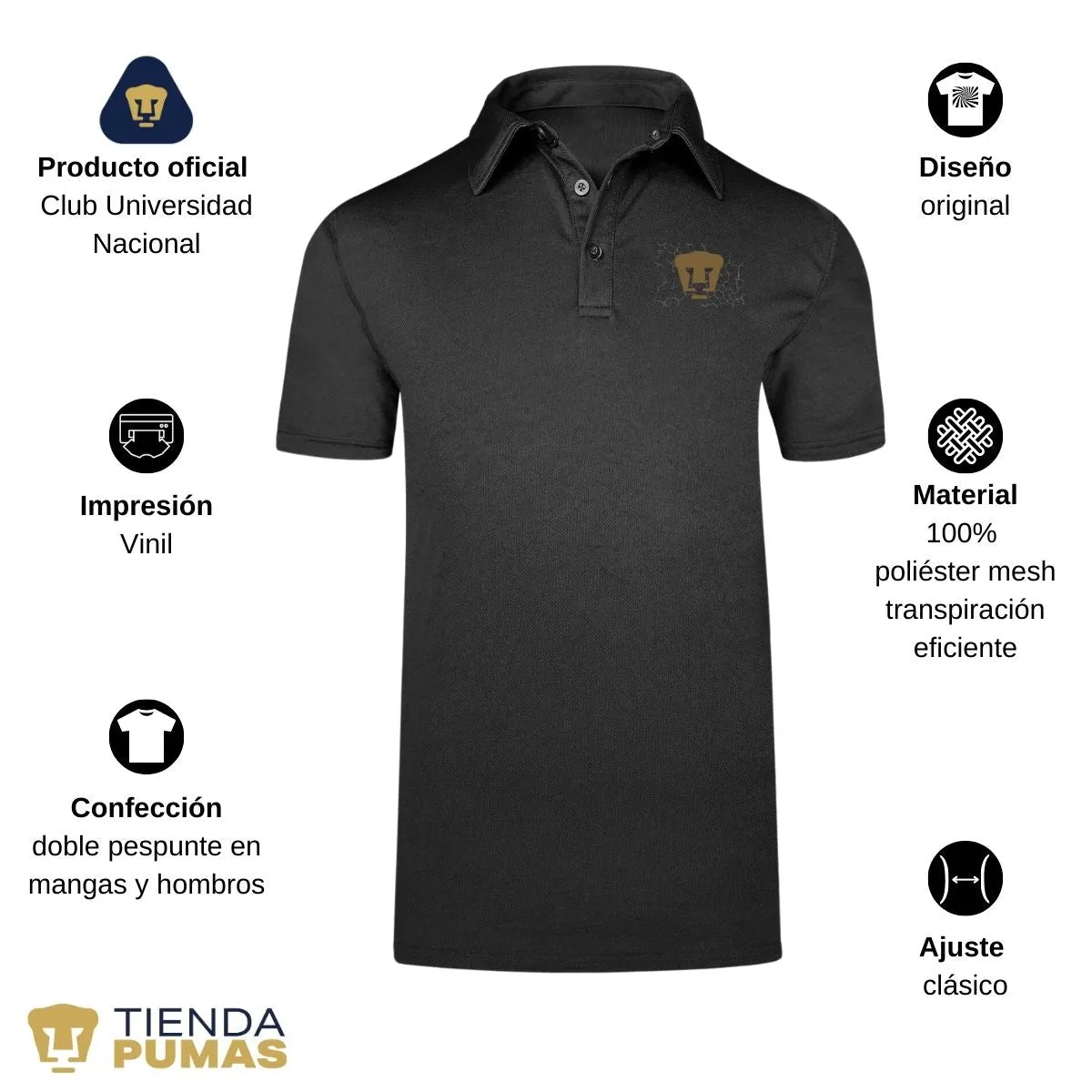 Playera Tipo Polo Hombre Pumas UNAM