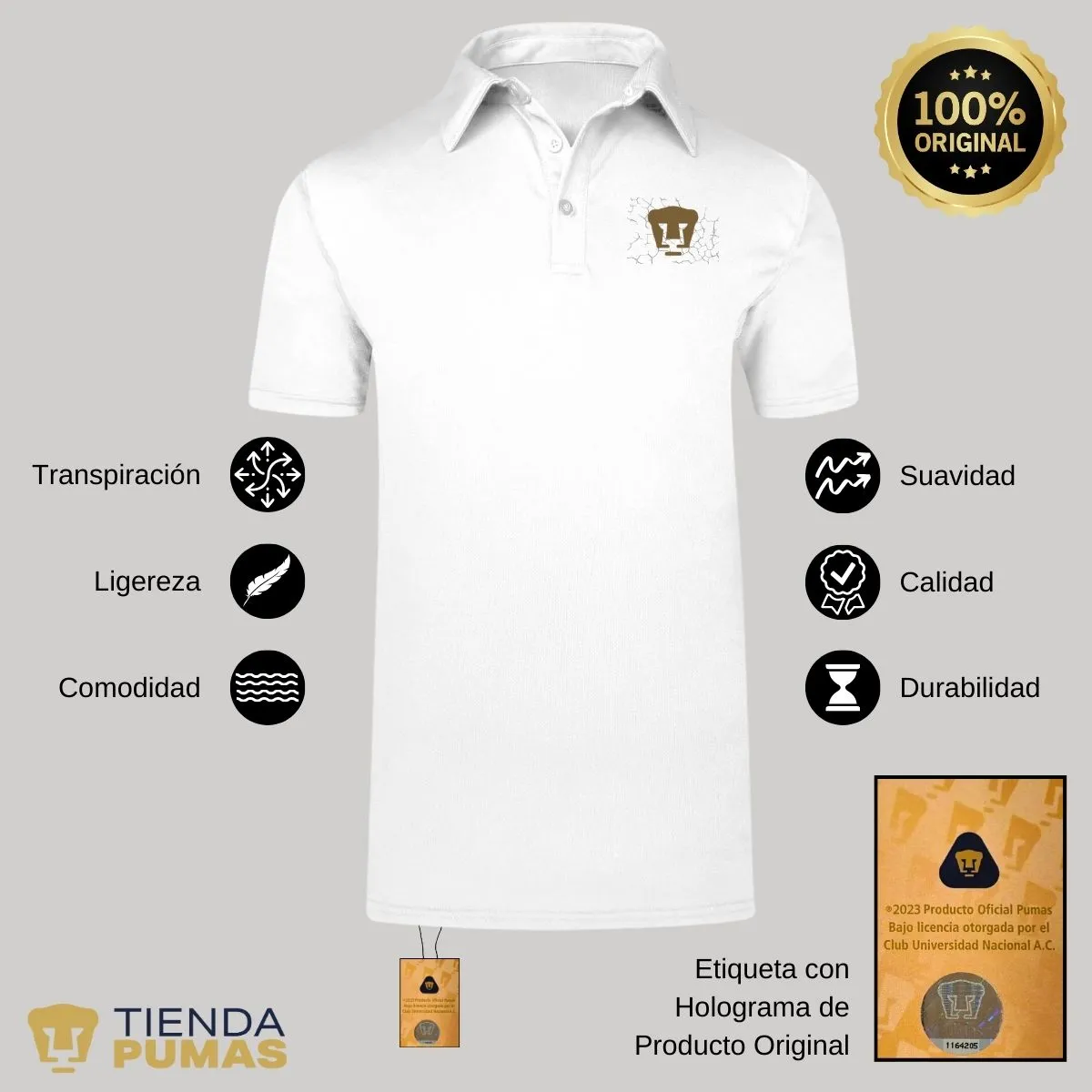 Playera Tipo Polo Hombre Pumas UNAM