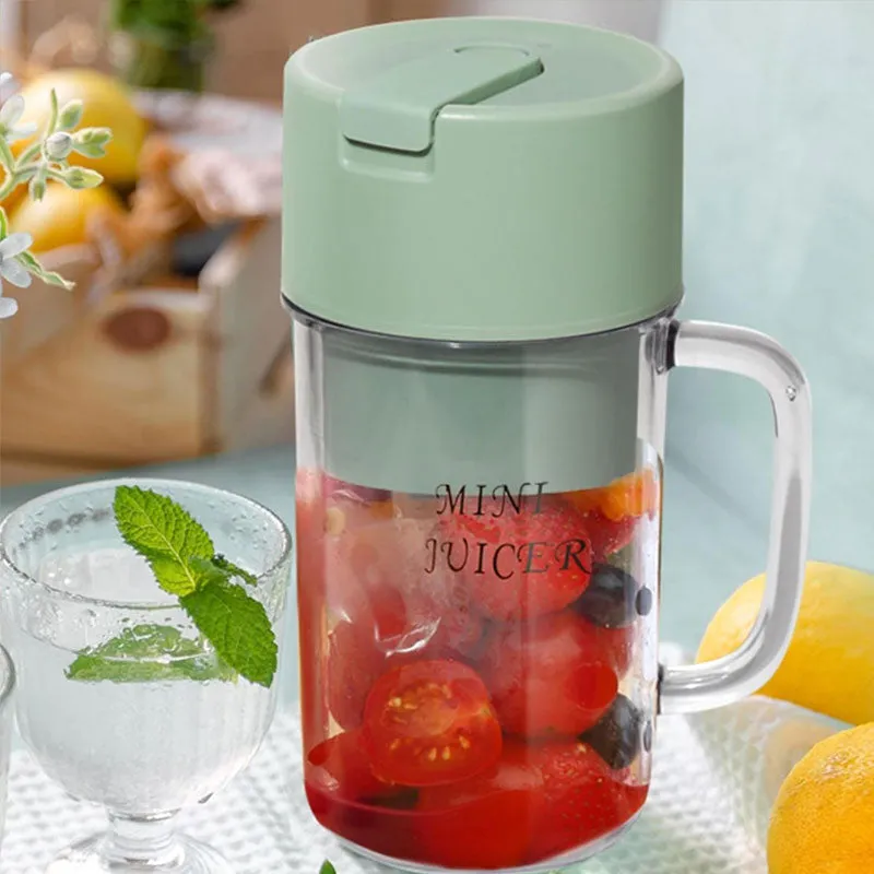 Portable Rechargeable Juicer Blender Cup With Straw