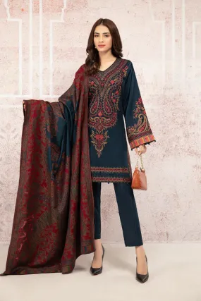 Qalamkar Embroidered Lawn Three Piece QL-1022