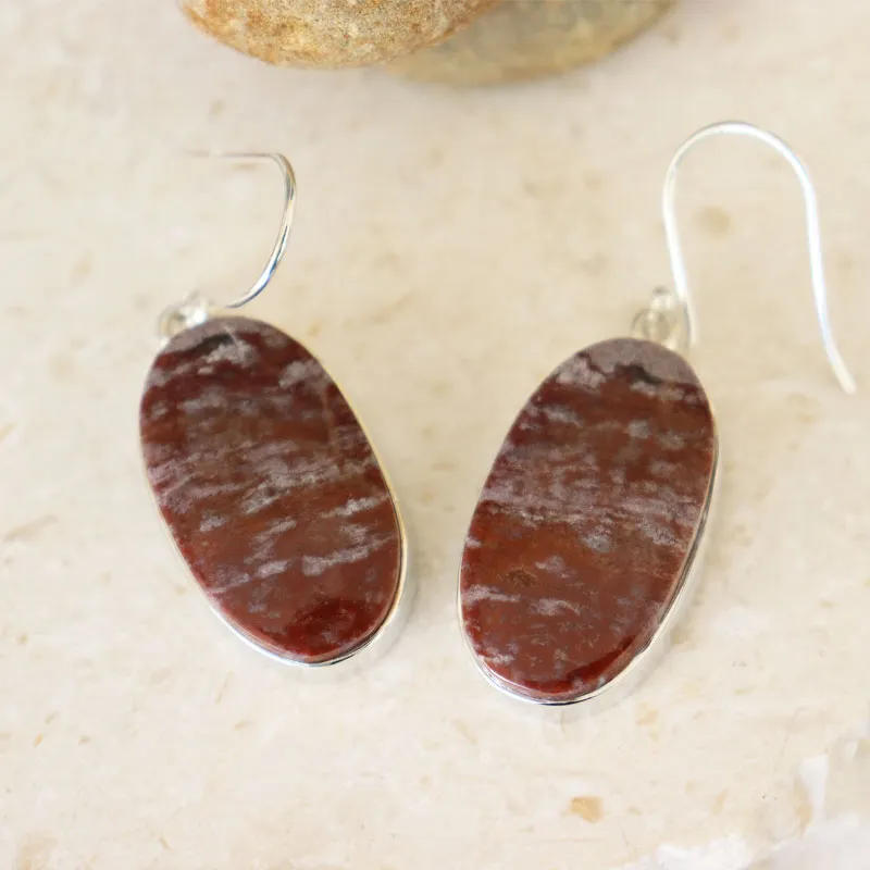 Red Jasper Gemstone Earrings