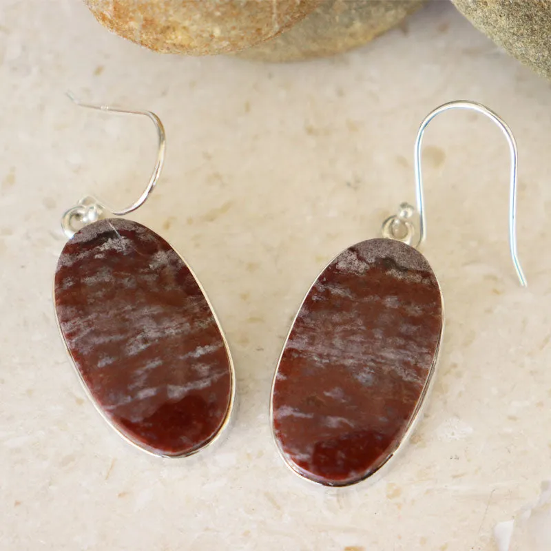 Red Jasper Gemstone Earrings