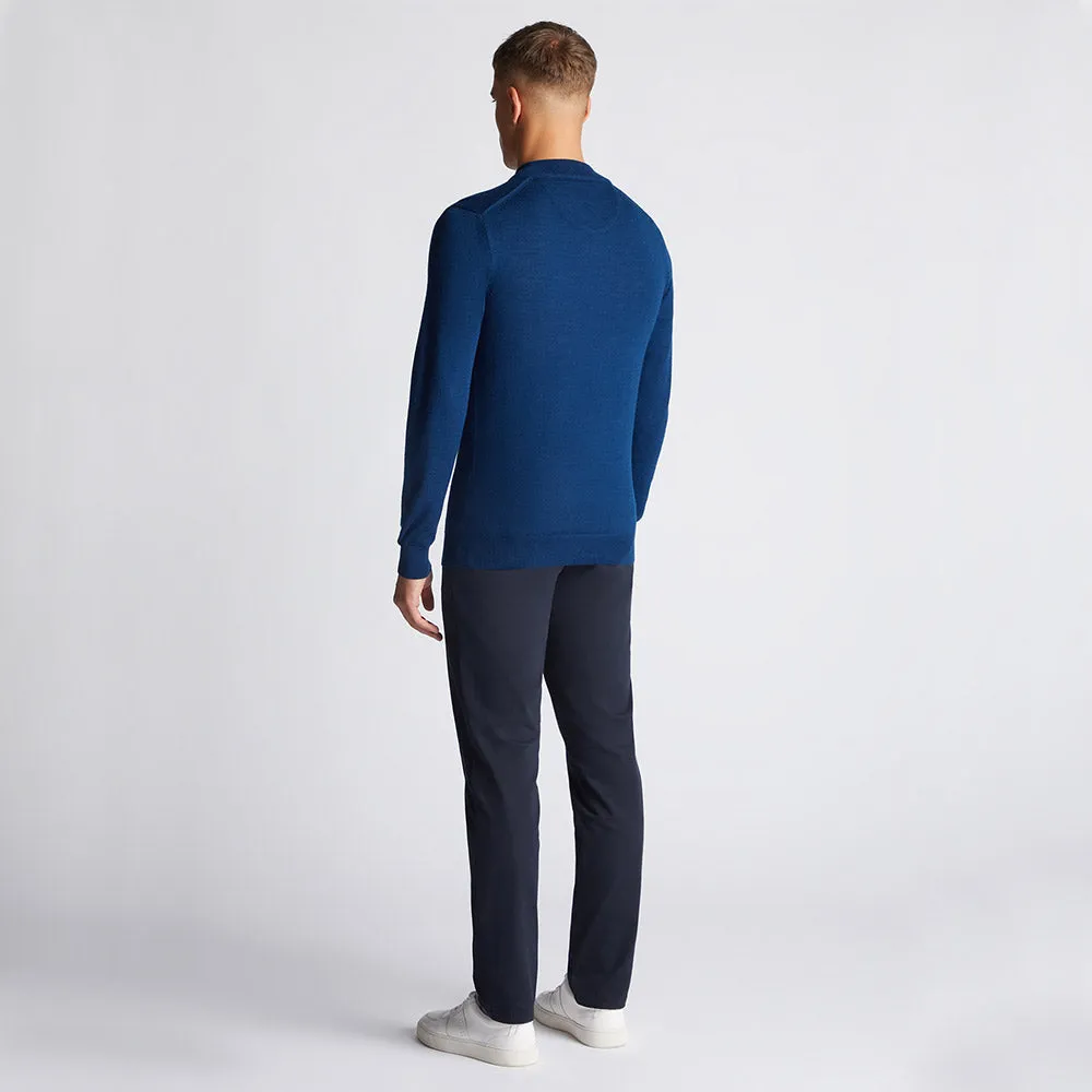 Remus Uomo 1/2 Zip Knit | Dark Blue