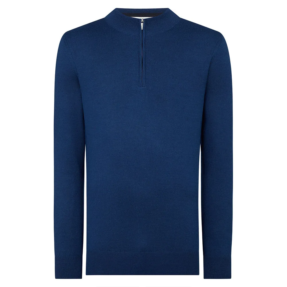 Remus Uomo 1/2 Zip Knit | Dark Blue