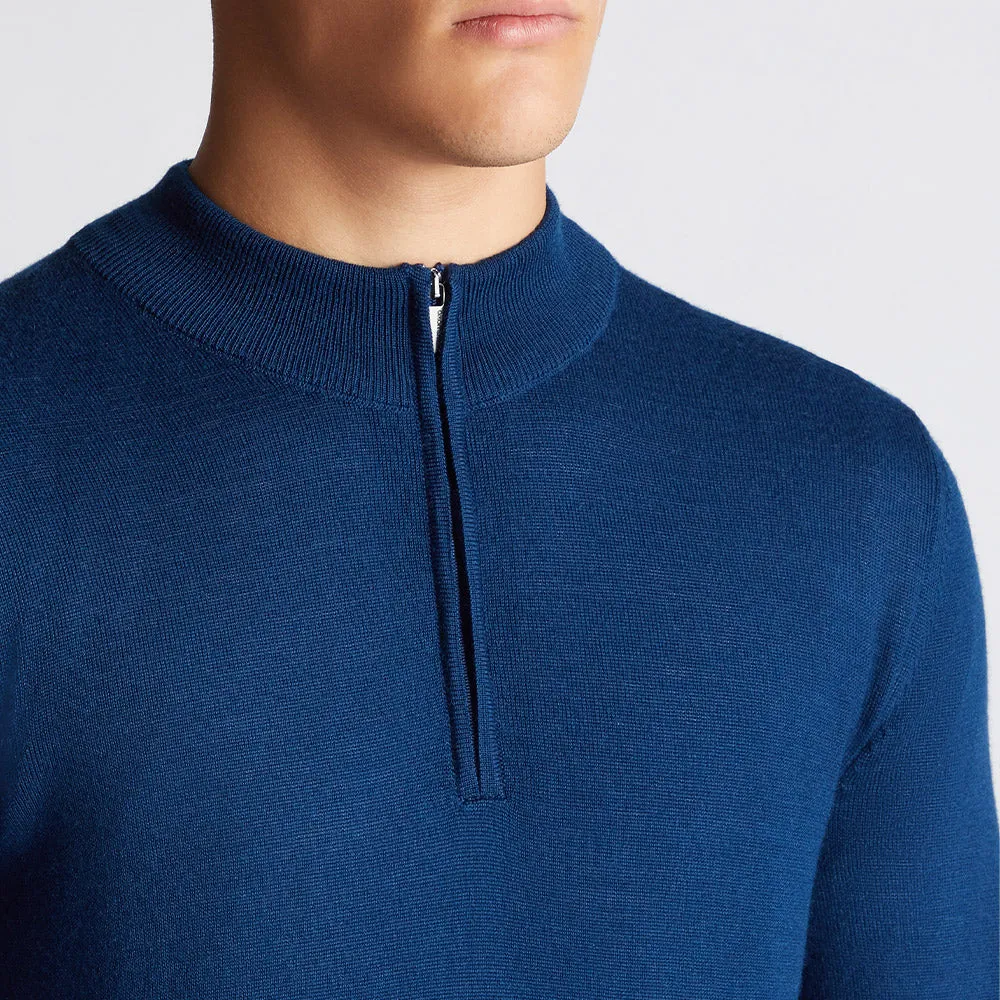 Remus Uomo 1/2 Zip Knit | Dark Blue