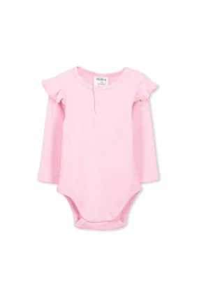 Rib Bubbysuit - Candy Pink Rib Spot (Milky Baby)