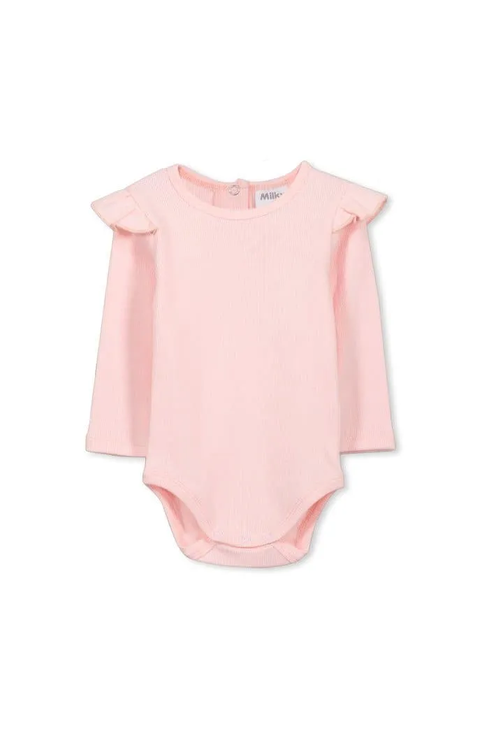 Rib Bubbysuit - Pastel Pink (Milky Baby)