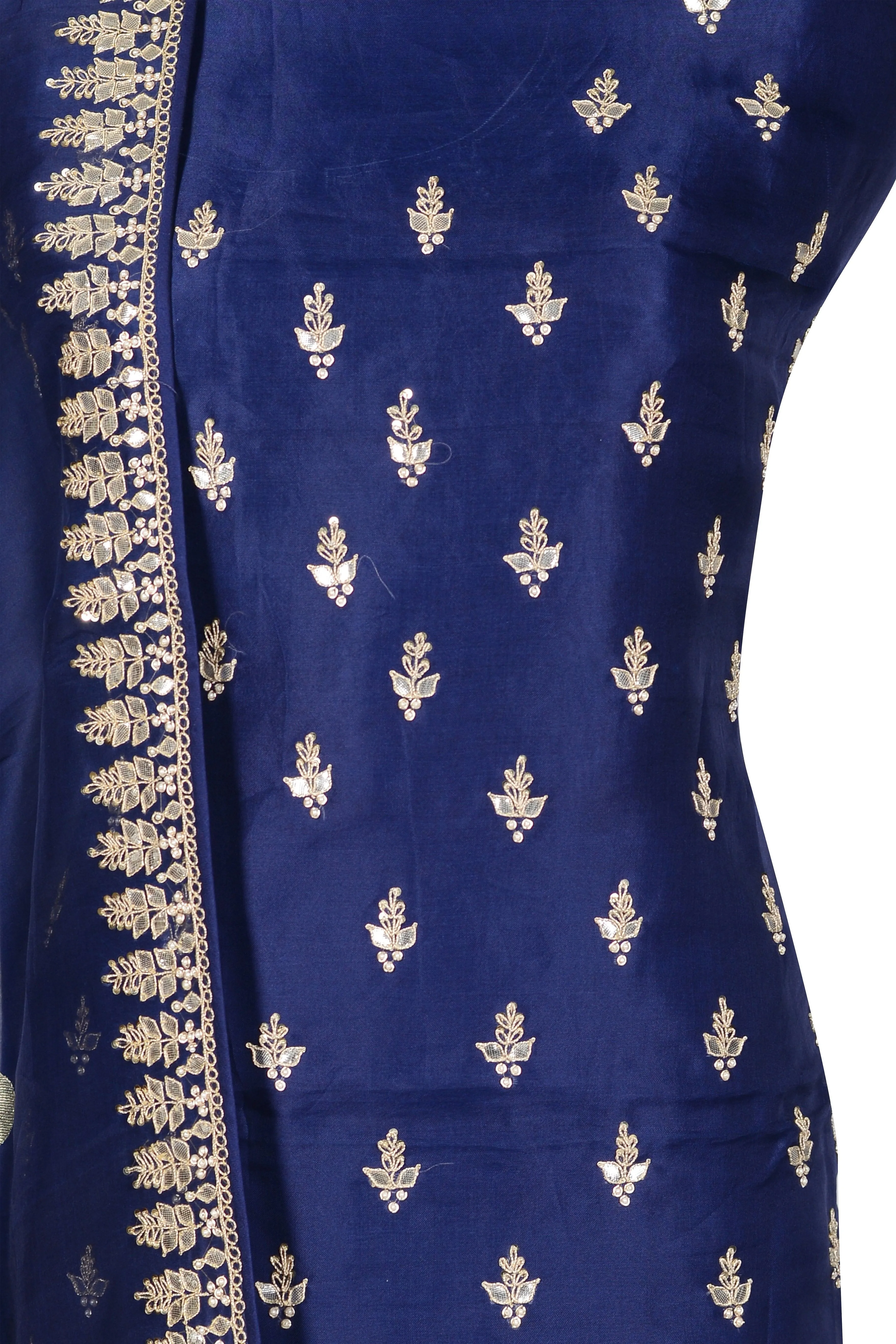 Royal Blue Unstitched Set.