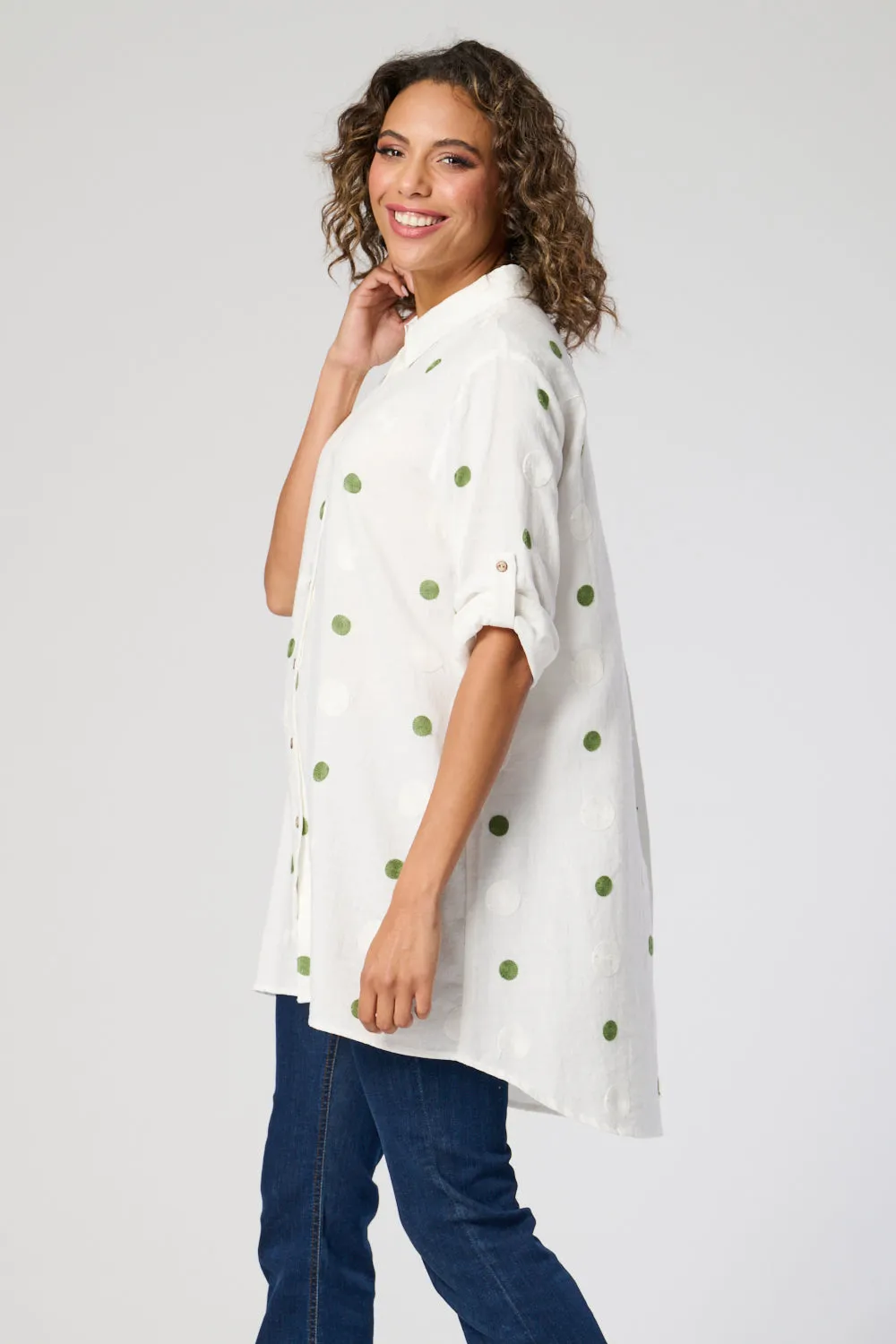 Saloos Embroidered Long Shirt