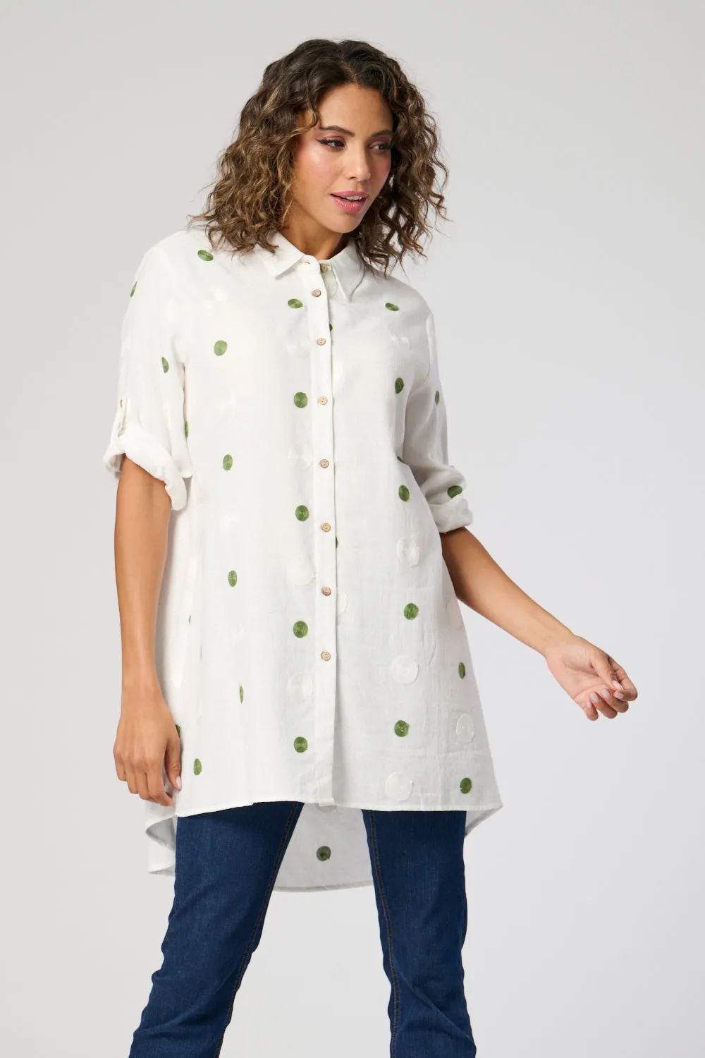 Saloos Embroidered Long Shirt