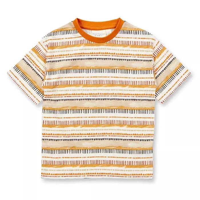 Sense Organics Cinnamon Abstract Stripe Jannis T-Shirt