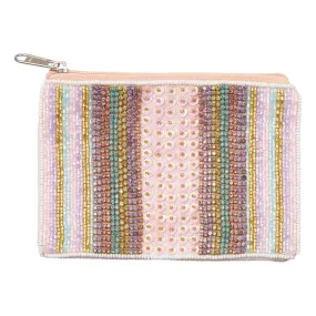 Sequin Seed Beaded Mini Pouch Bag