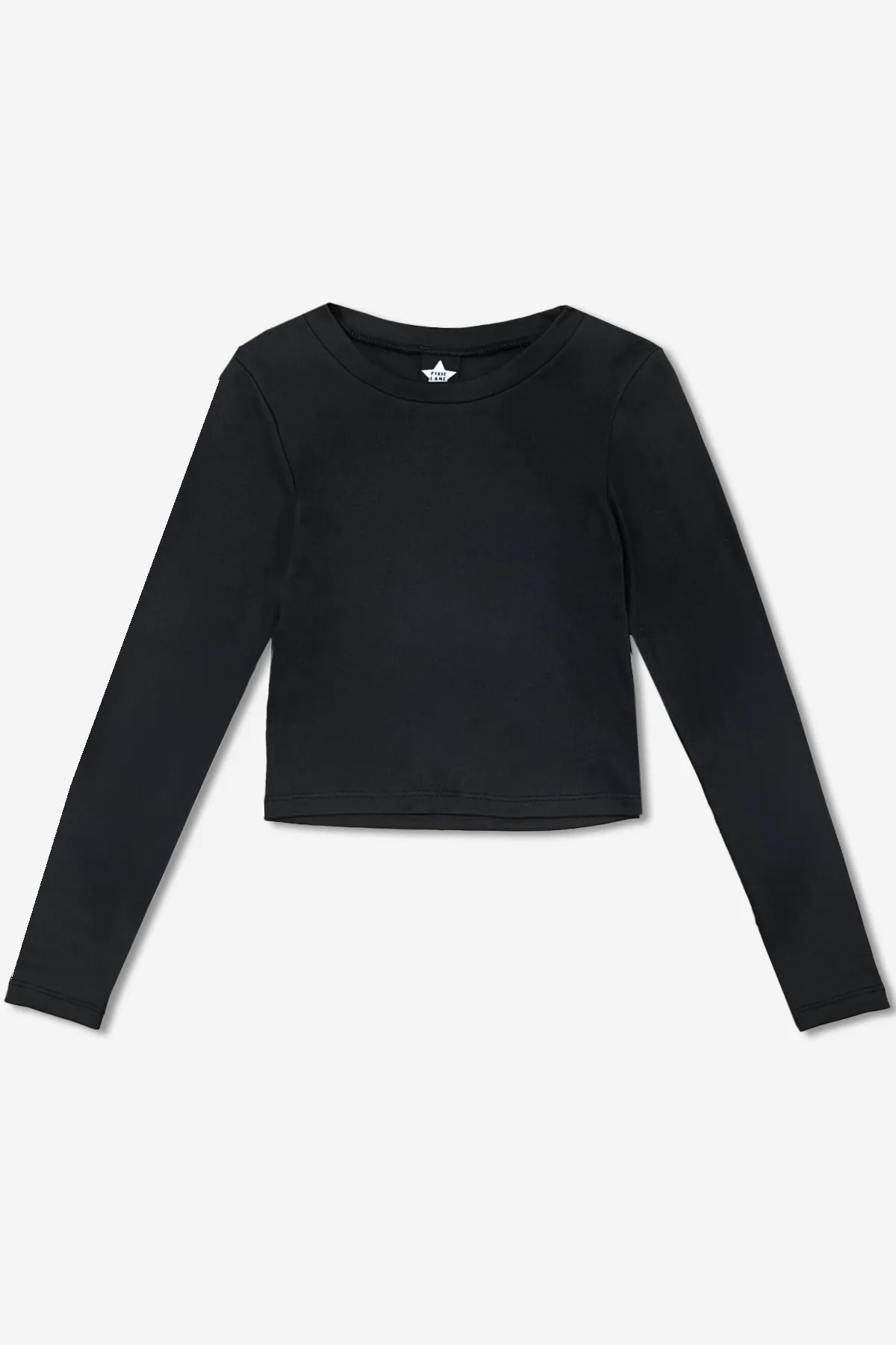 Simply Soft Long Sleeve Fitted Tee - Black