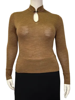 Size 12 - Caves Collect Brown Wool Vicky Top