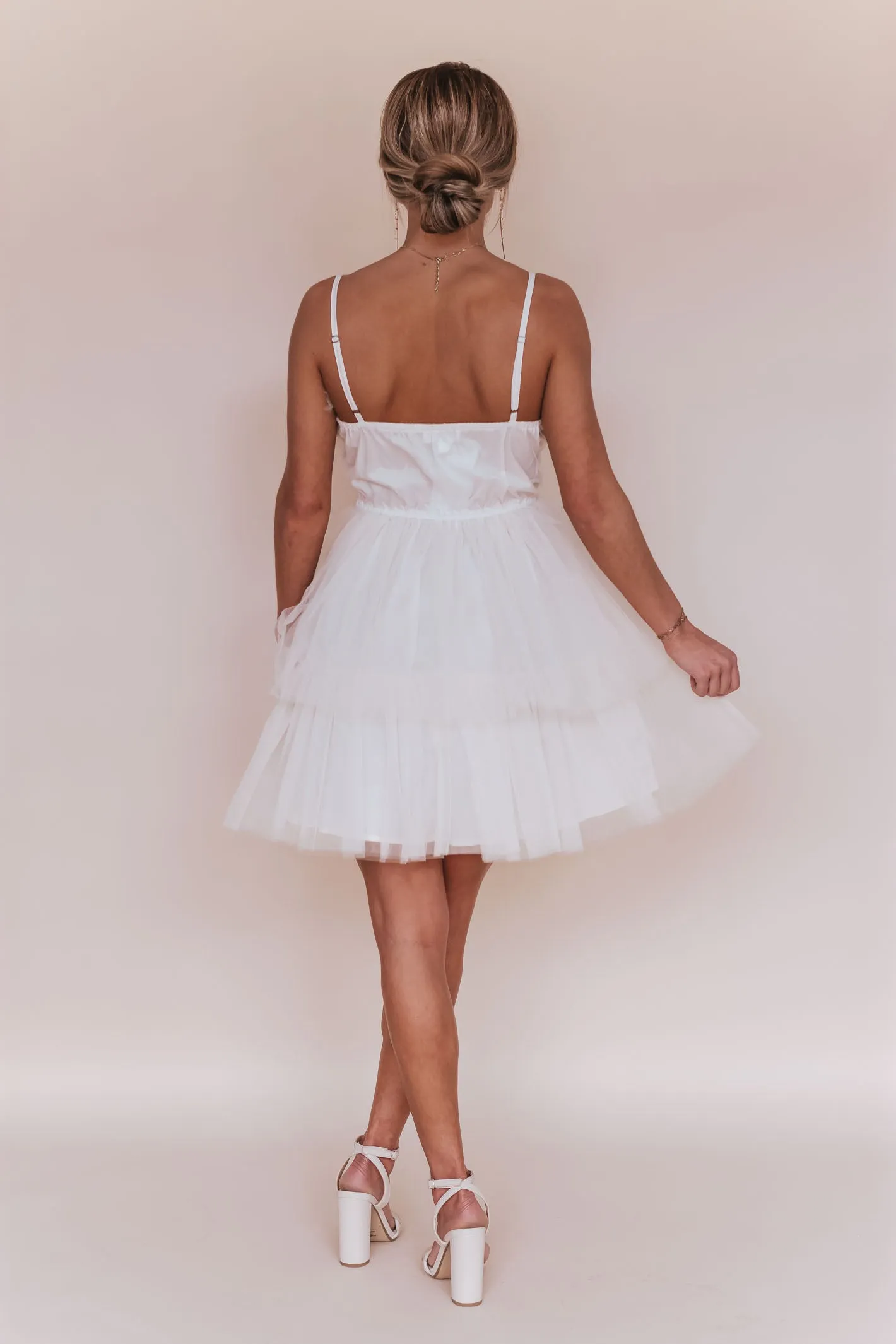 Slow Dancing Tulle Layered Mini Dress- 2 Colors