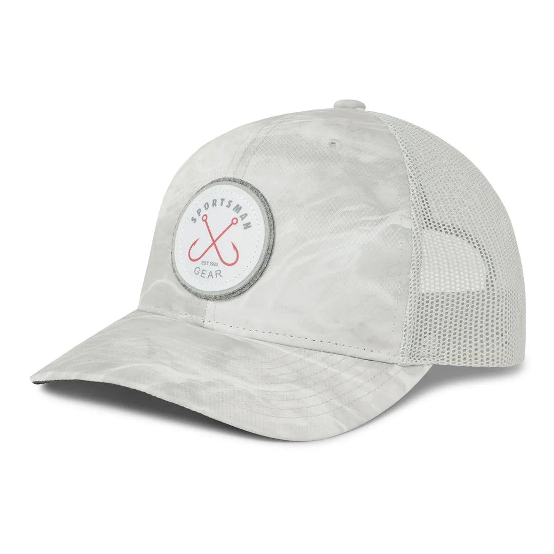 Sportsman Mesh Back Circle Hook Felt Patch Hat